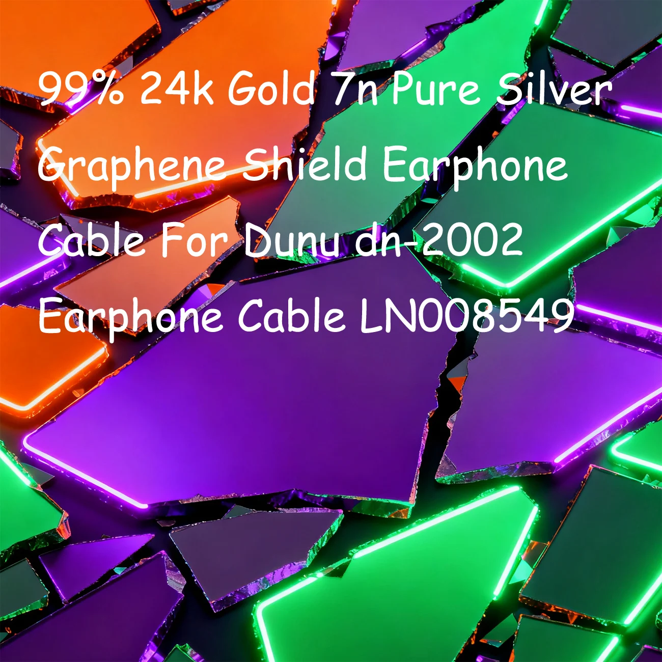 

99% 24k Gold 7n Pure Silver Graphene Shield Earphone Cable For Dunu dn-2002 Earphone Cable LN008549