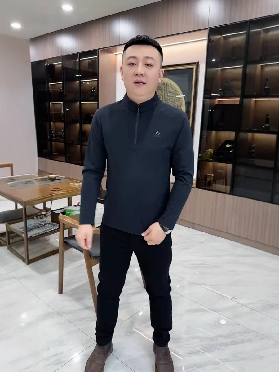 

Spring 2026 Men's Faion Simple Outdoor Comfortable Pure Color Sweatirt Casual f Zipper Versatile Long Sve Hoodie