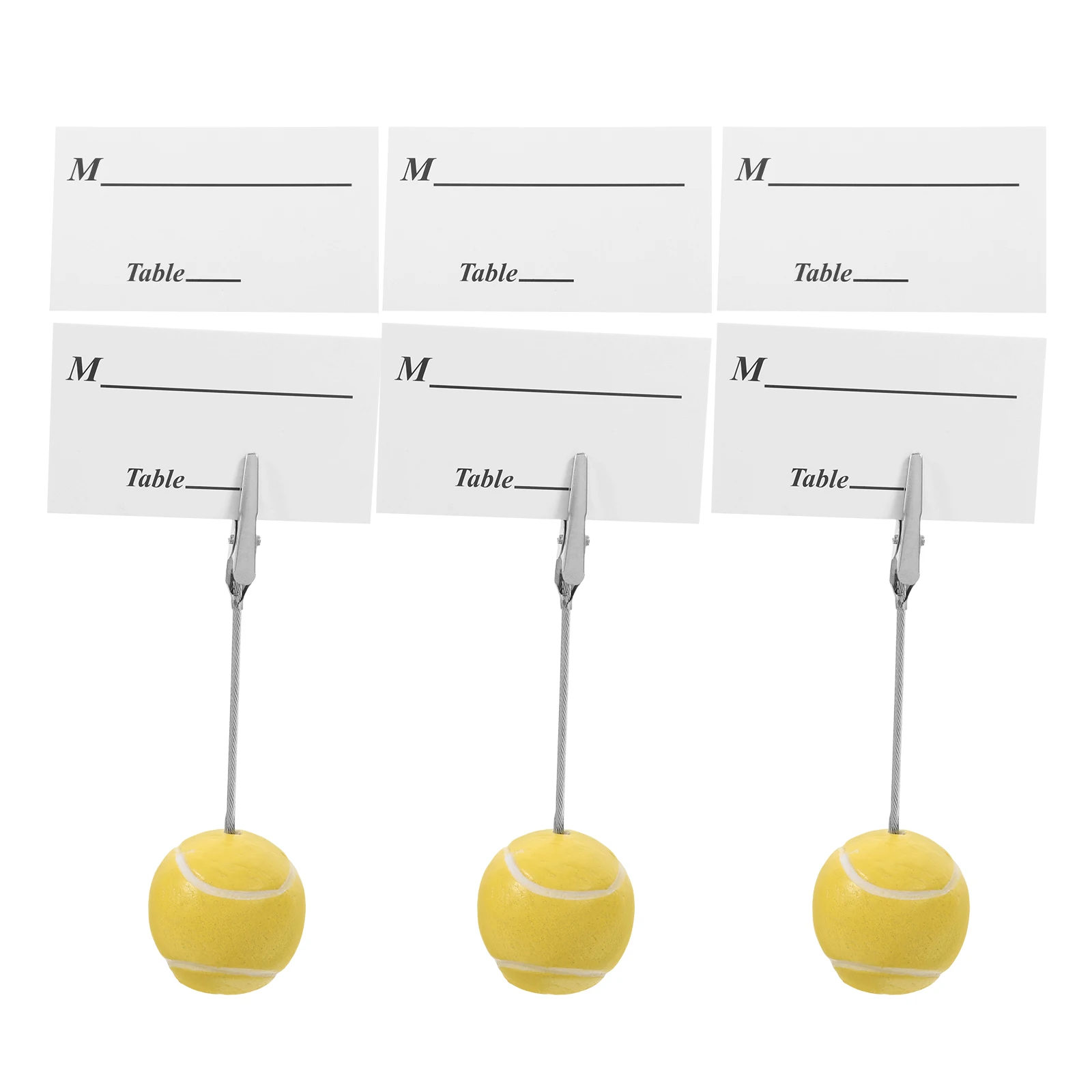 

3pcs Ball Shaped Memo Holders Card Stand Photo Clips Desk Accessories Sports Theme Table Numbers Business Card Holder Stand