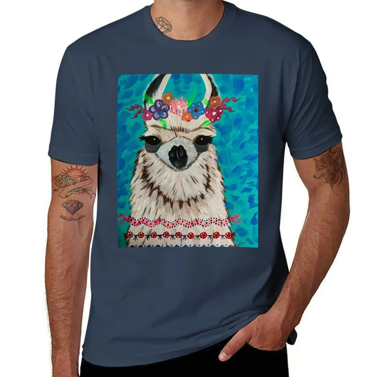 

Llama Lulu T-Shirt Festive Simple T-Shirt