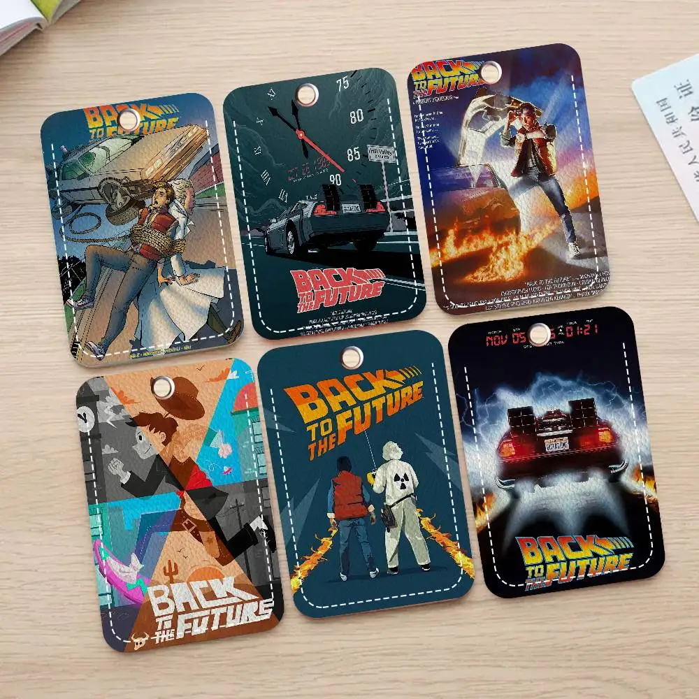 Classic Movies Back To The Future Holder Keychain With Keychain For Access Card Bus Pass & Card Credit ID