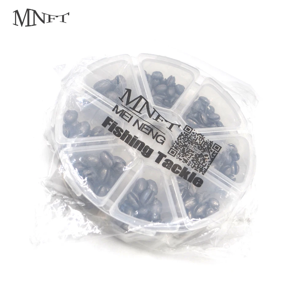 MNFT 246PCS 1B to 7B Fishing Split Shot Lead Egg Bullet Rig Sinkers Angling Not Hurt Line Weight Combo With Box