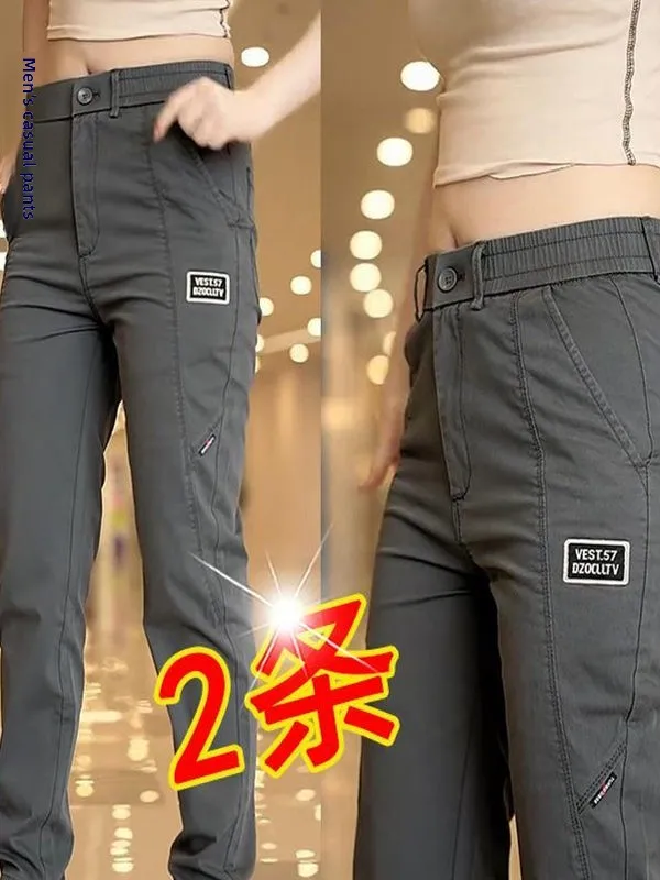 

Busin повседневные эластичные облегающие мужские брюки весна осень большого размера универсальная прямая рабочая одежда спортивные брюки для отдыха