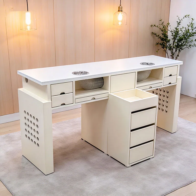 Nail Table Manicure Desk Aspiration Pink Nail Desk Beauty Salon Professional Table Mesa De Manicure Manicurist Furniture