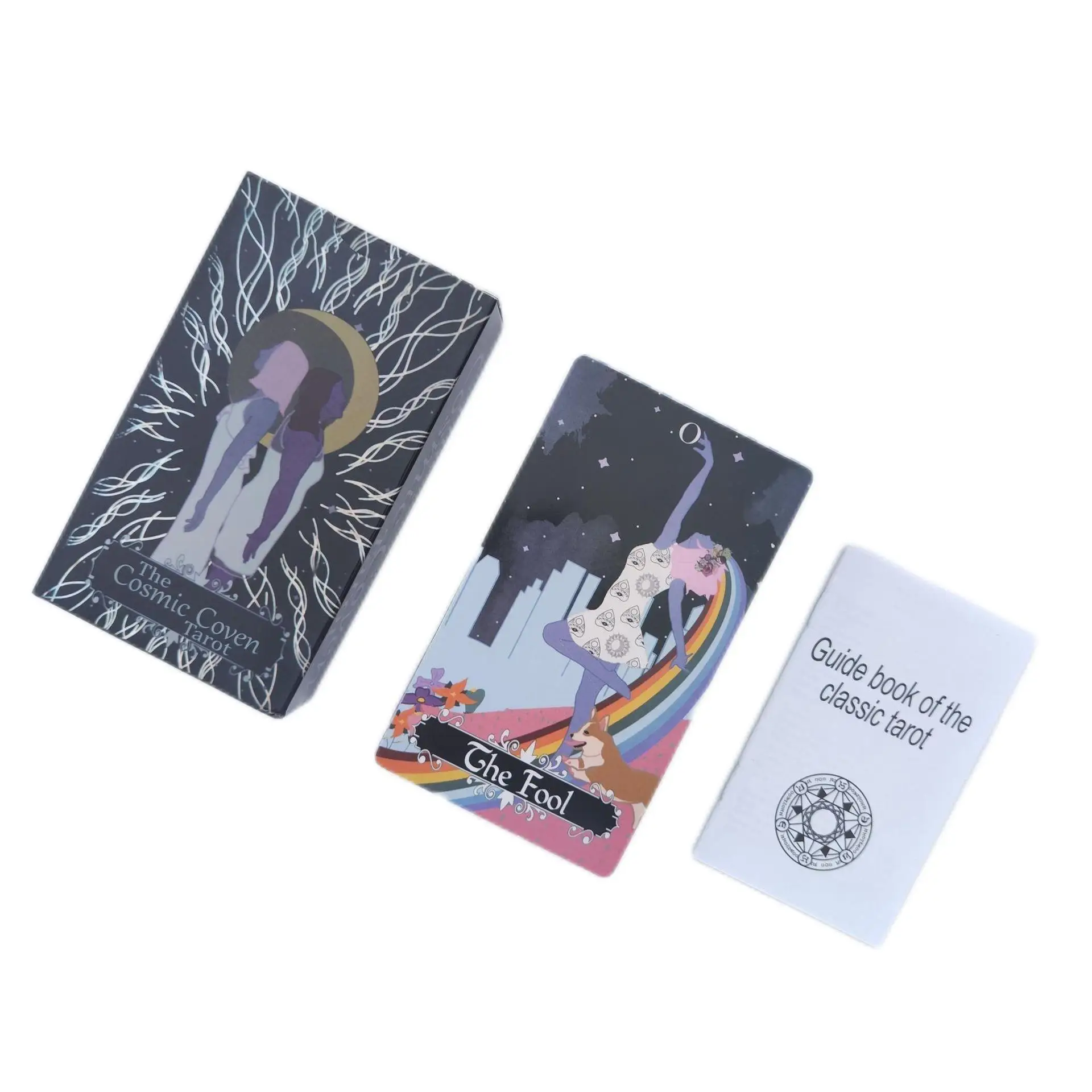 12x7cm The Cosmic Coven Tarot card Tarot 78-Card Deck In English With Paper Instruction For Party Funny Divination Board Game