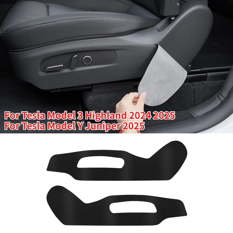 

Seat Sides Protective Kick Pad for Tesla Model Y Juniper 2025 Model 3 Highland 2025 Leather Car Door Anti Kick Pad Accessories