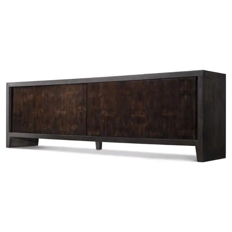 Modern black light luxury living room locker Modern solid wood living room cabinet