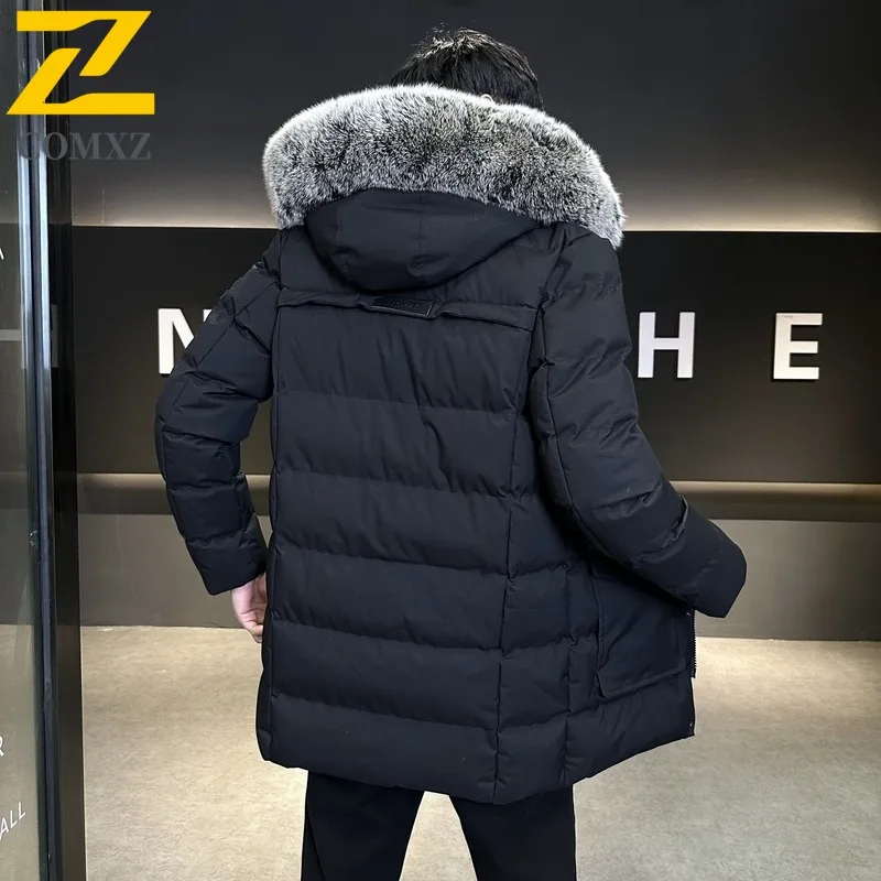 سترة شتوية مبطنة للرجال من COMXZ كاجوال بقلنسوة للعمل في الهواء الطلق سترة سميكة ودافئة ملابس مريحة وخفيفة الوزن للأعمال والترفيه #2