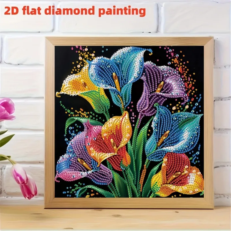 5D DIY Diamond Painting Set Color Calla Lotus Special Shape Diamond Artwork Gift Wall Decoration Home Decoration view 2