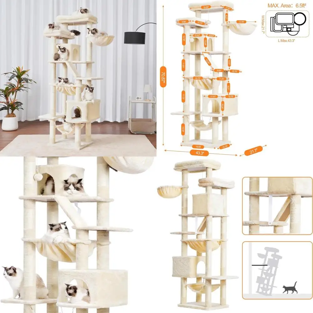Indoor Cat Tower, 7…