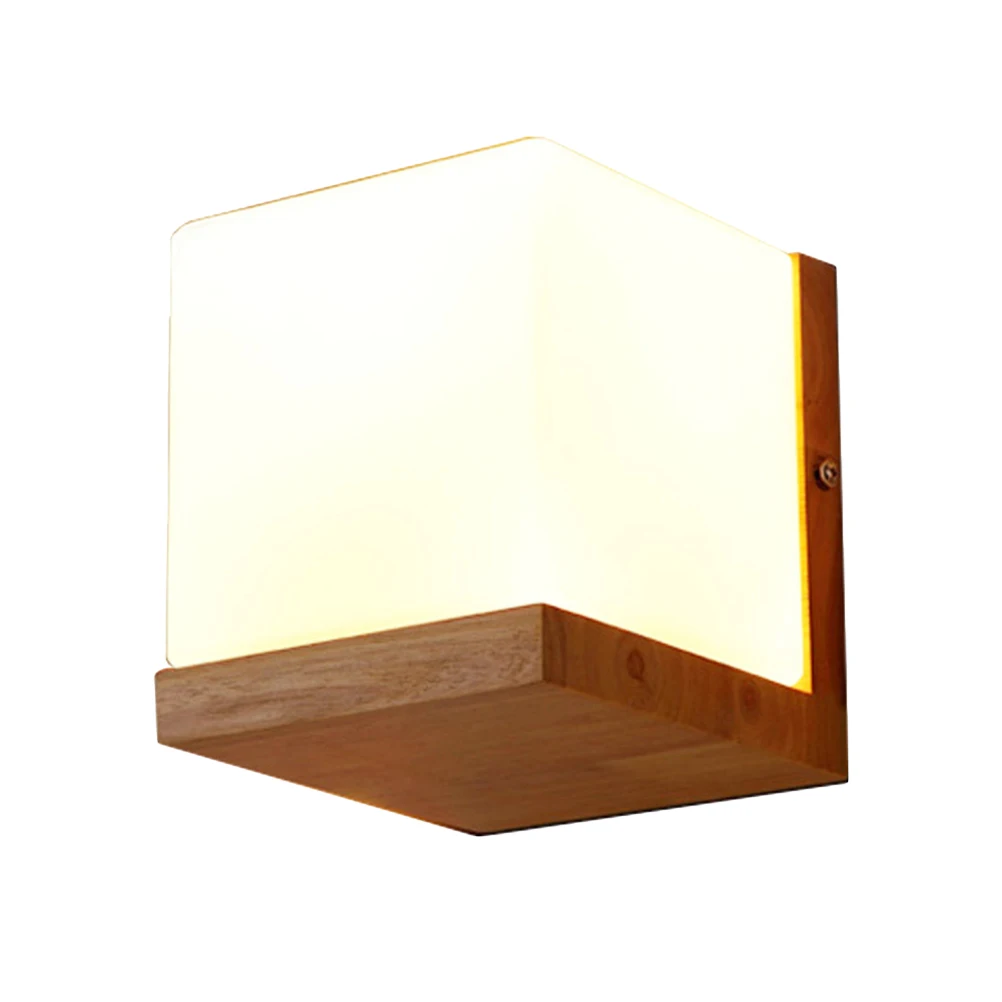

Creative Wooden Wall Lamp Decorative Indoor Light Bedside Corridor Lamp For Home Hotel Cafe Restaurant Stylish Durable Design