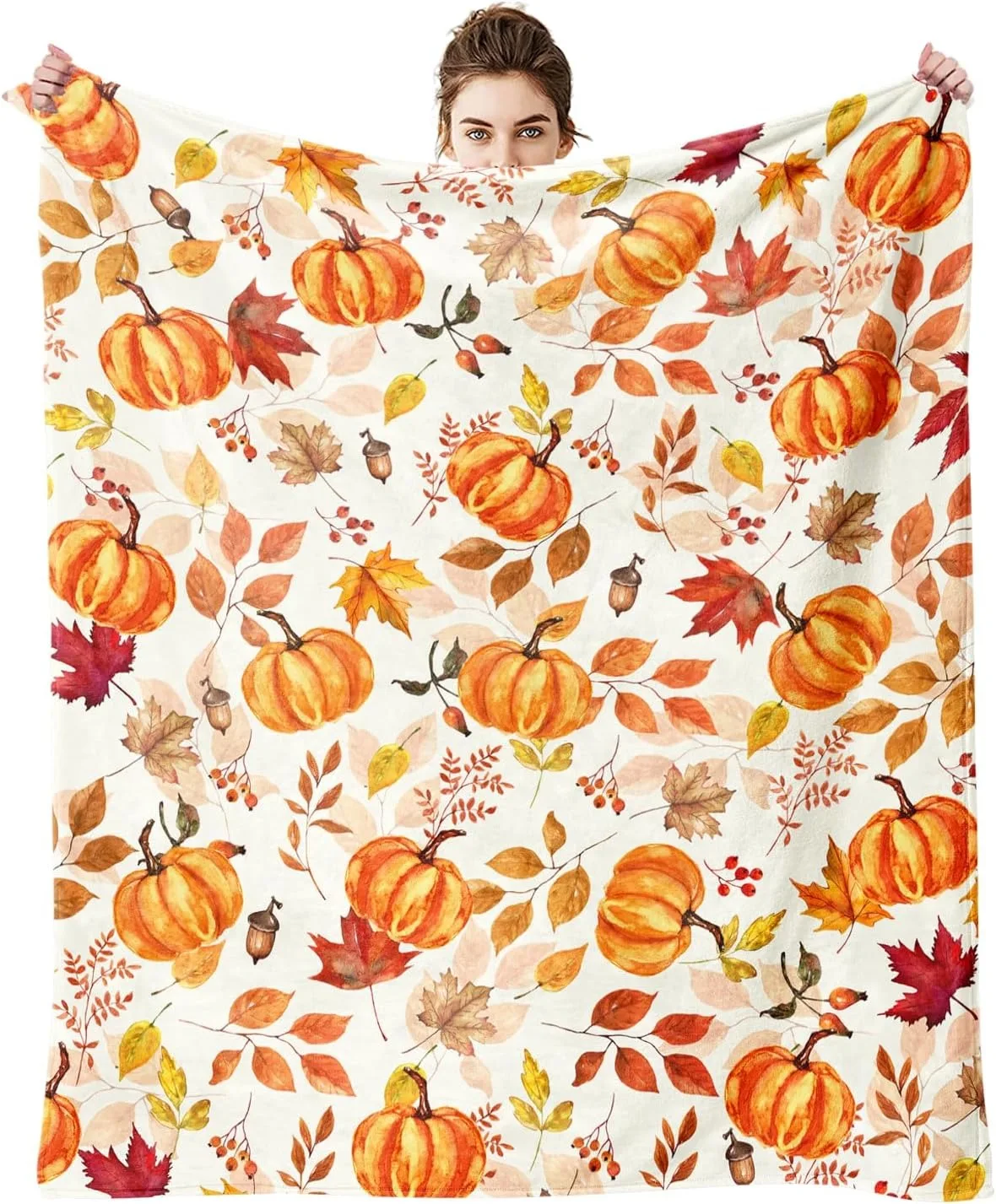 1PC Halloween Decke Kürbis Herbst Thema Thanksgiving Dünne Decke Geschenke für Couch Bett Auto Hause Camping alle saison verwenden