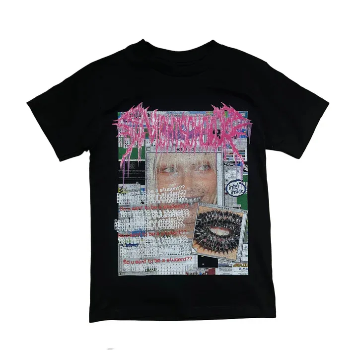 Sommer Y2K Gedruckt Lose ort Sve runde Ne T-shirt Personali k Retro irt Polyester Stoff Geometrische Muster