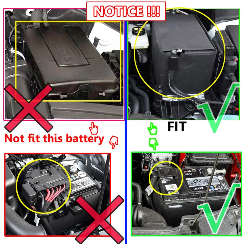 Battery Cathode Positive Electrode Pole Terminal Protective Cover For VW Passat B8 / Variant NMS Golf MK7 Sportsvan Jetta MK6