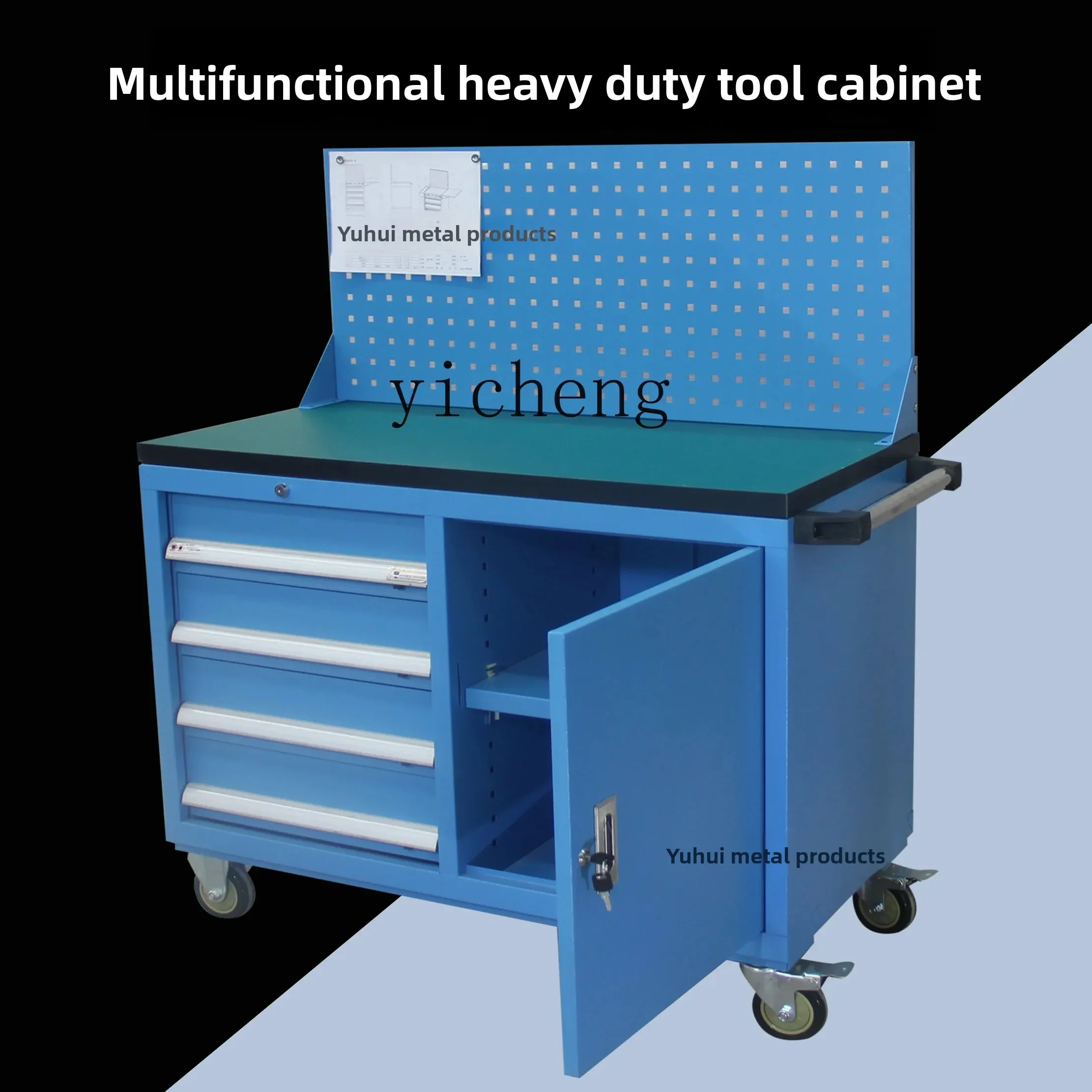 Hardware Industry Heavy Tool Cabinet Thickened Workshop Locker Iron Sheet Multifunctional Tool Storage