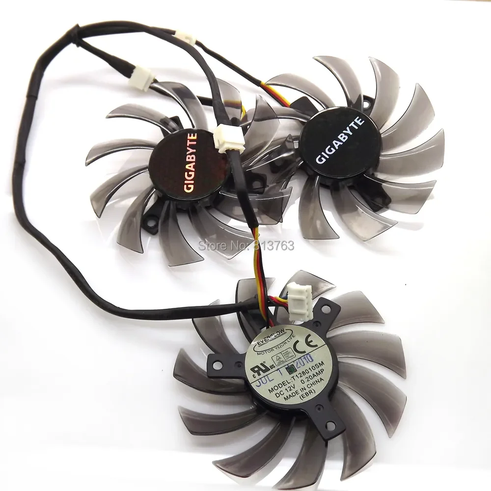 

T128010SM 75mm 40x40x40mm 5Pin 4Wire VGA Video Card Fan For Gigabyte GTX460 470 570 580 670 HD5870 Cooling Fan 5Pin