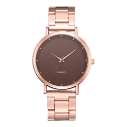 Rose Gold Watches for Women Luxury Watch Large Round Dial Ladies Watches Business Quartz Wristwatches Gift Reloj Para Mujer Часы