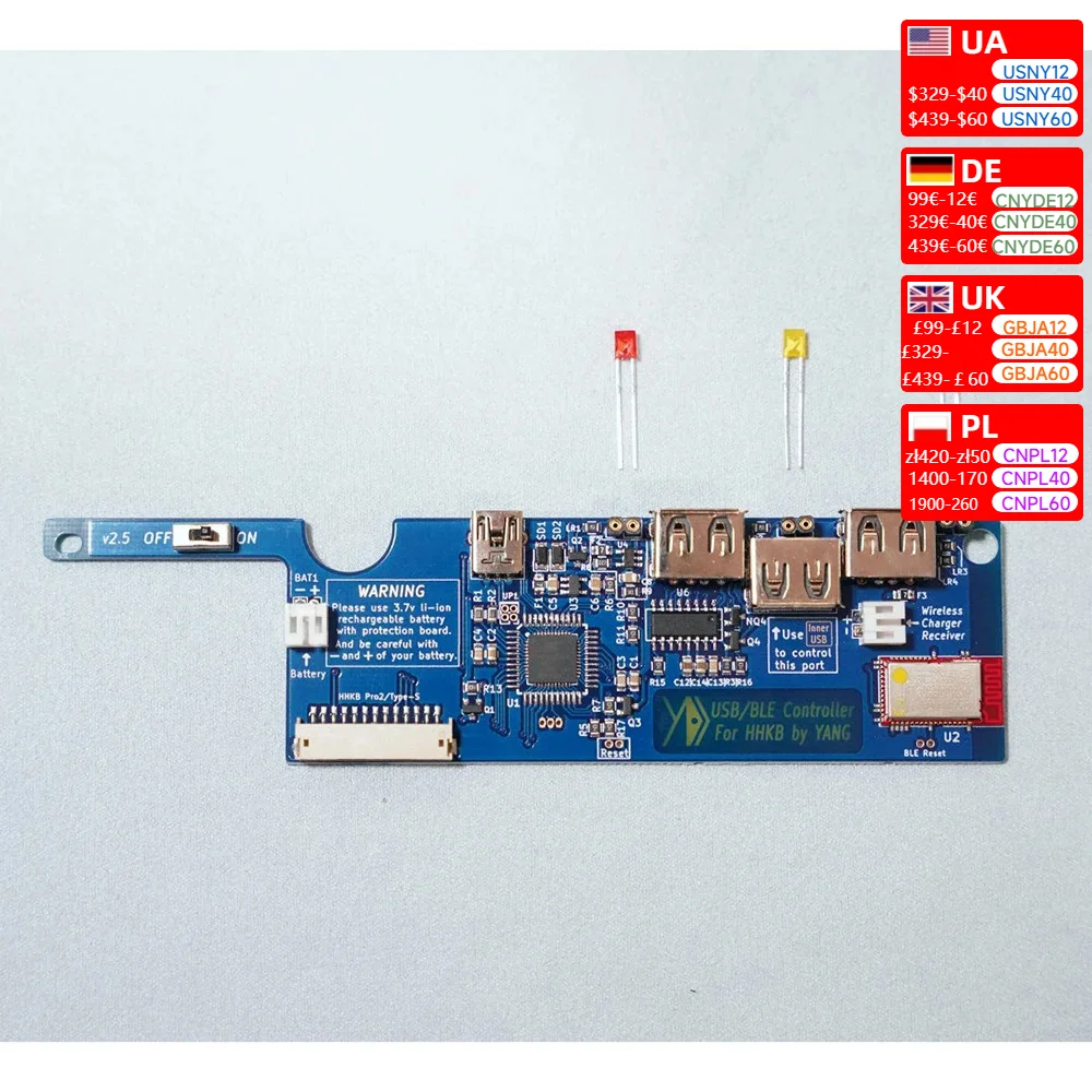 Nvarcher Static capacitance conversion wireless Bluetooth BLE BT dual-mode main control non keyboard, suitable for Pro2 series