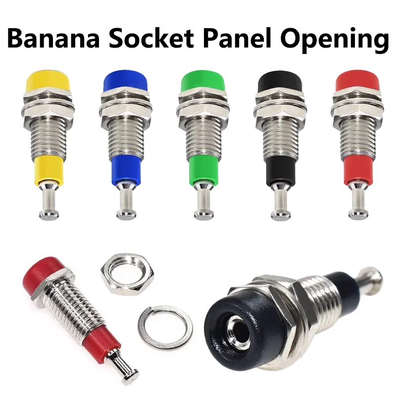 

20PCS 2mm Banana Socket Electrical Connector Terminal Test Hole DIY Parts Connector Nut Banana Plug Jack Electrical