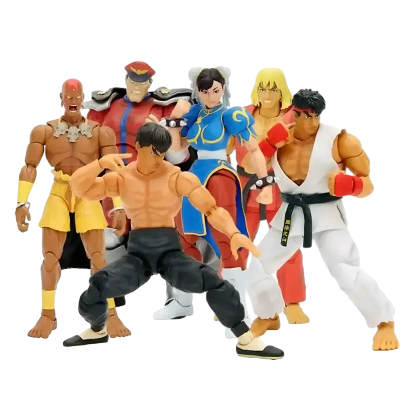 Street Fighter II: The Final Challengers Fei Long Chun-li Ryu Ken Dhalsim Action Figure Collection Model Toys Kids Gife