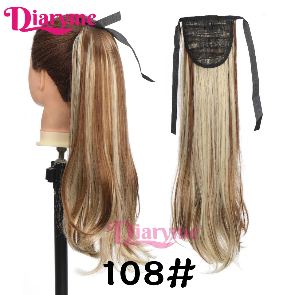 Synthetic Ponytail Hairpiece Hair Extensions Natural Long Wavy Tail Curling Pony Tail Clip in Hair Extension Wig Ponytail Hair E