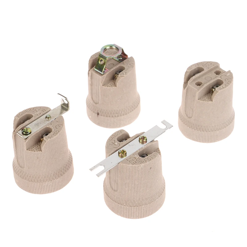 1Pc Base della lampada E27 raccordi per lampade in ceramica Vintage presa supporto per Base della lampada staffa di fissaggio accessorio tappo a