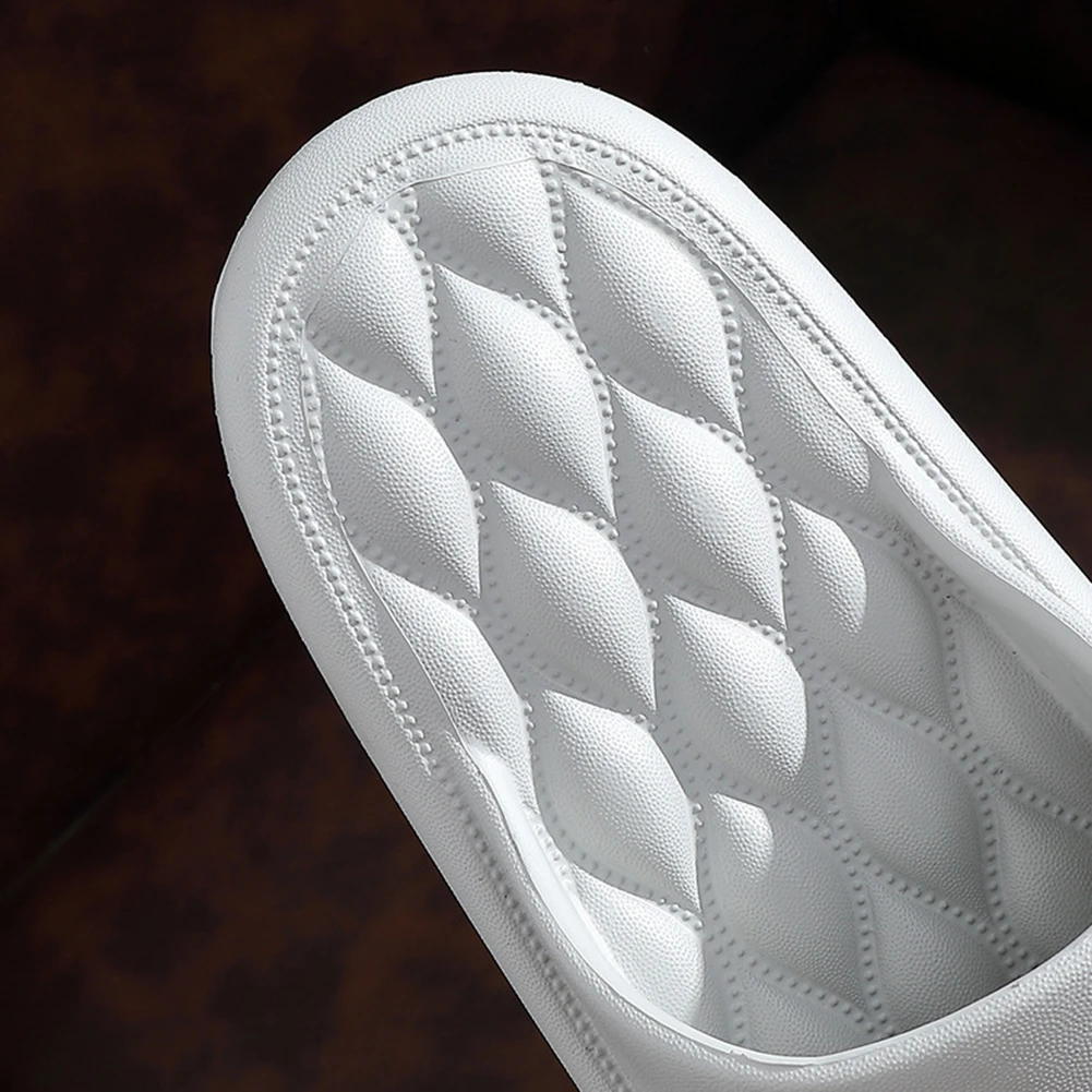 Толстые тапочки на платформе, однотонные летние шлепанцы с облаками, нескользящие домашние сандалии, мягкая обувь на плоской подошве из ЭВА для домашнего отеля