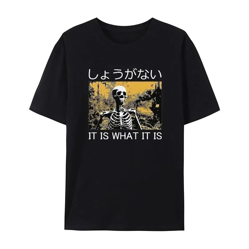 

In The Summer of 2025 The Trend of Fashion Is Like This The Skull T-shirt Is Suitable for Both Men and Women Loose and Versatile