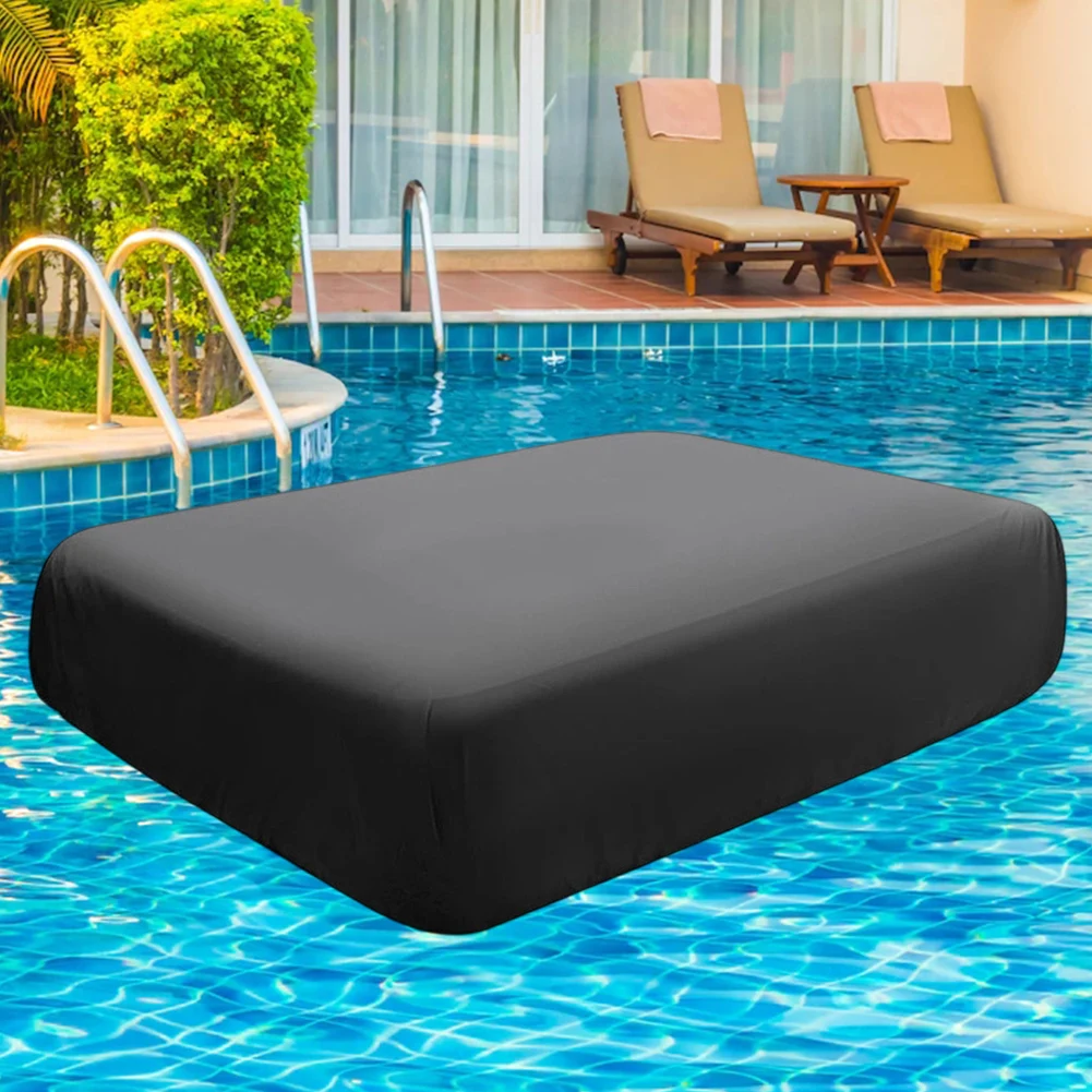 غطاء حمام السباحة الخارجي غطاء حمام سباحة قابل للنفخ 210D قماش أكسفورد طبقات مزدوجة مخيطة سهلة التركيب إزالة جهد