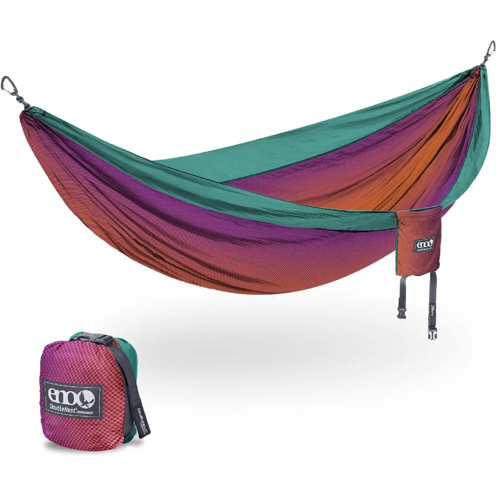 

DoubleNest Hammock - Lightweight, Portable, 1 to 2 Person Hammock - for Camping, Hiking, Backpacking, Travel, a Festival,