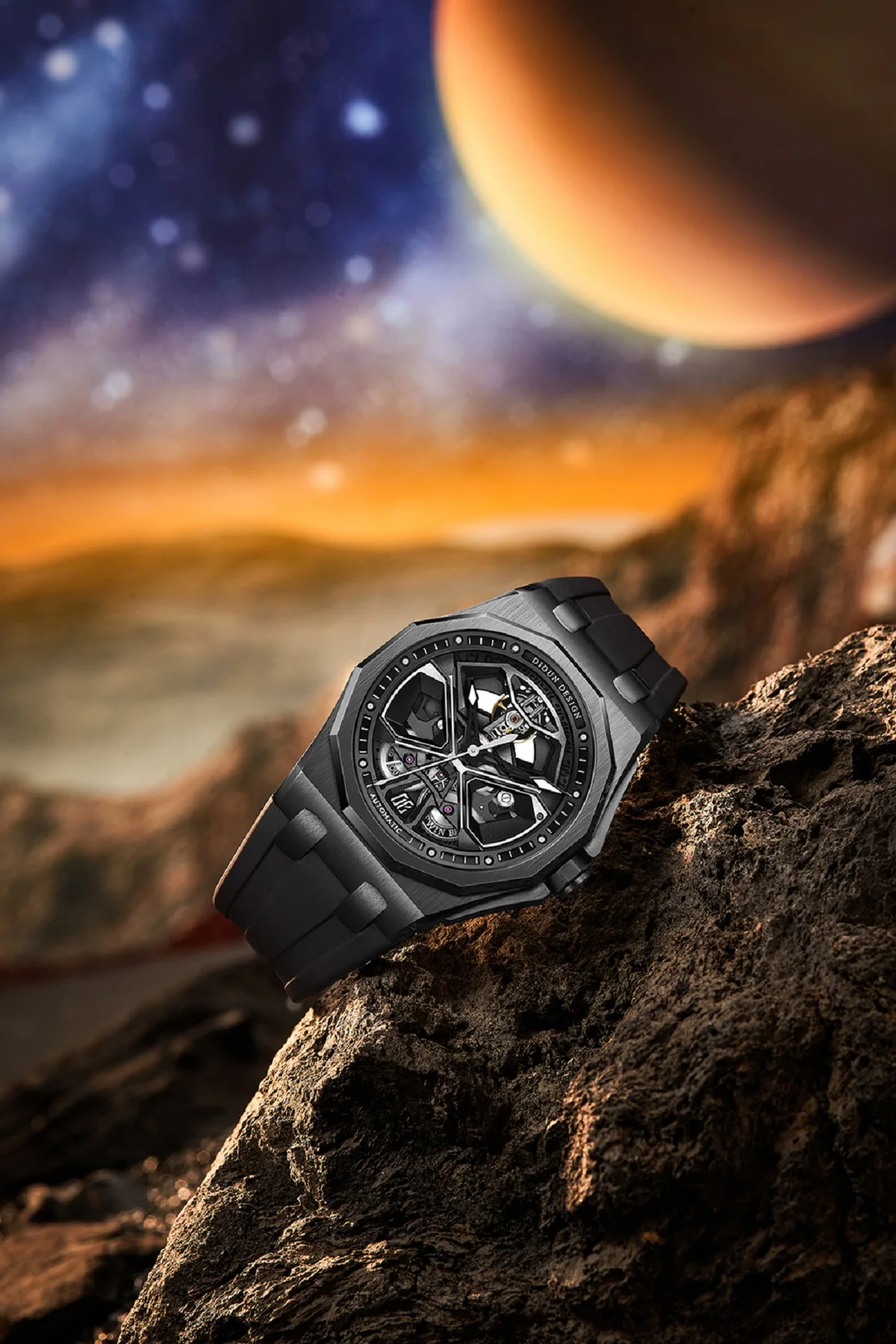 DIDUN DESIGN SPORT 腕時計 DIDUN DESIGN New Polygon Men Automatic Watch Luxury Sapphire Glass