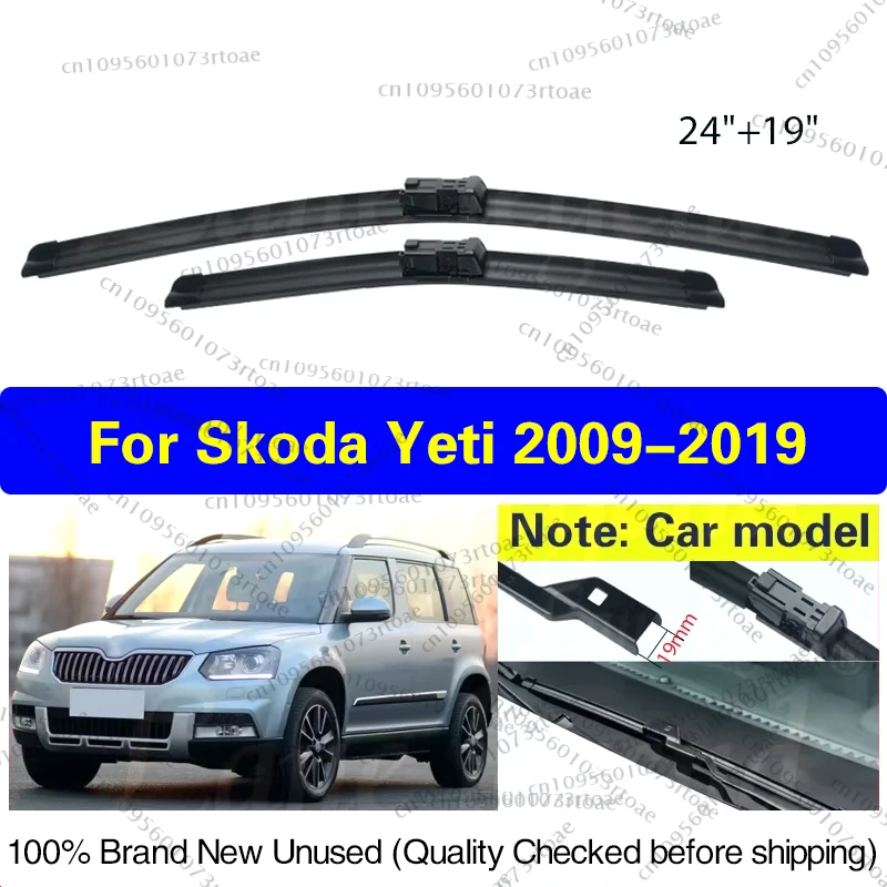 

Car Wiper Blade Front Window Windscreen Windshield Rubber Refill Wiper For Skoda Yeti 2009 - 2019 LHD 24"+19" Car Accessories