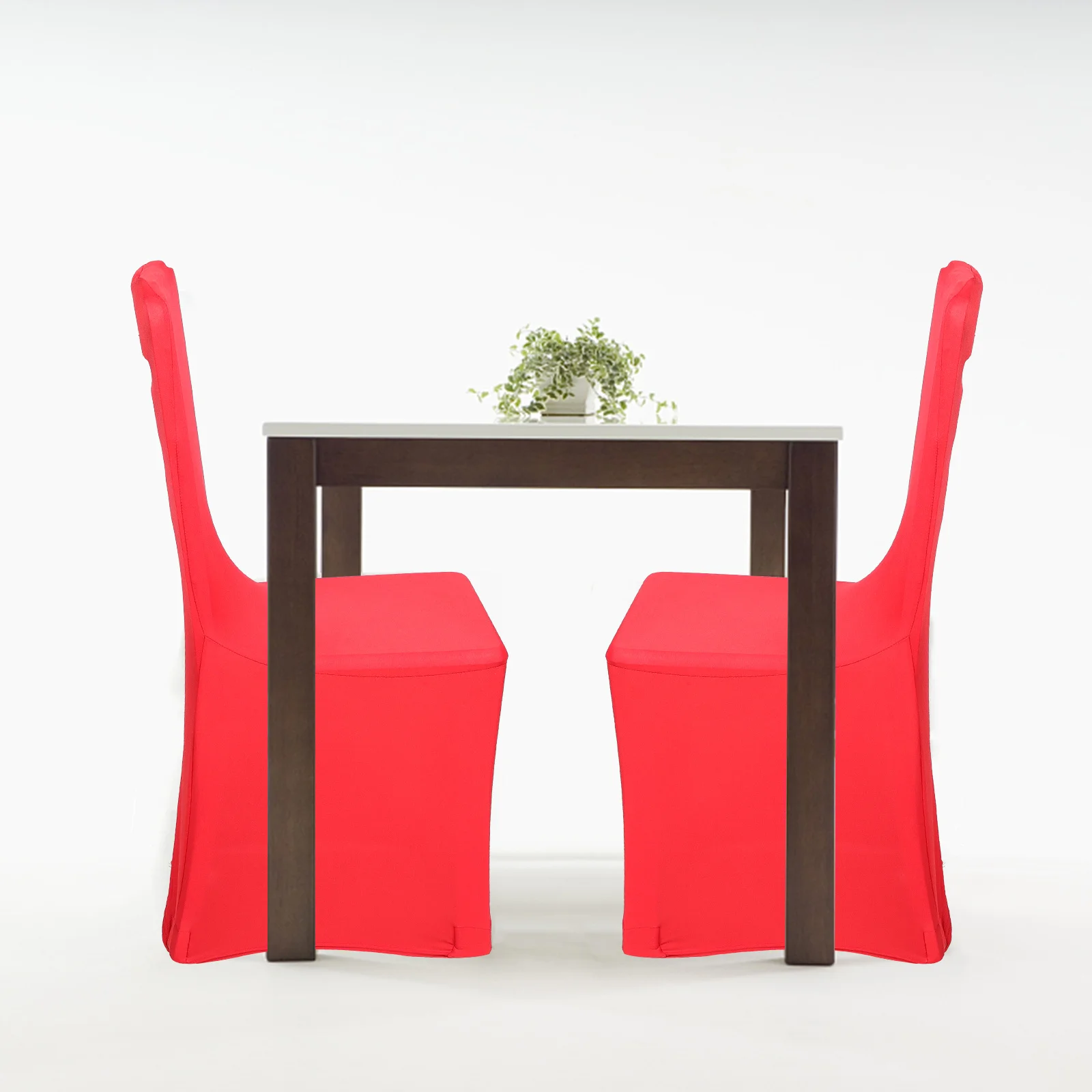 

2Pcs Waterproof Red Stretch Chair Covers Elastic Chair Cover for Wedding Party Festival Decor Covers for Chairs