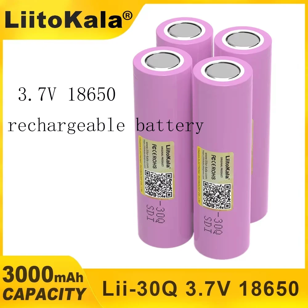 Liitokala ICR18650 30Q 3000mAh Lithium Battery Powered Rechargeable Battery Electric Tools Communications  100% Original