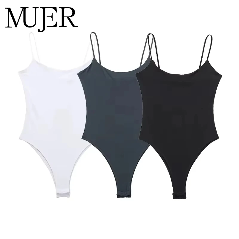 MUJER 2025 Seksowne obcisłe body dla kobiet Białe czarne body bez pleców Kobiety Jednoczęściowe kombinezony dla kobiet Seksowna bielizna Body