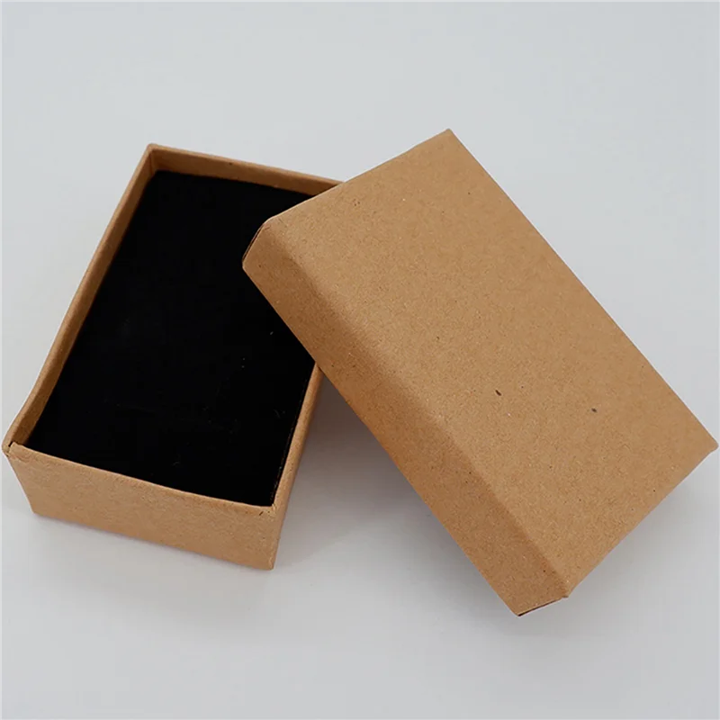 

AA81-96PCS Подарочная коробка из крафт-бумаги Маленькая шкатулка для драгоценностей из крафт-бумаги Картонная упаковка ручной работы Подарочная коробка Свадебные украшения