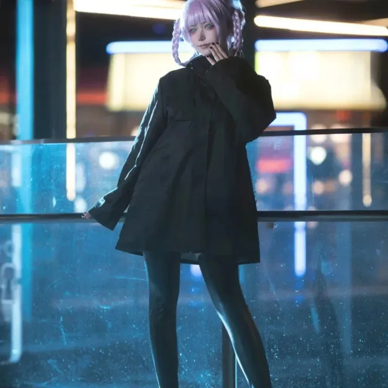Anime Call of The Night Nanakusa Nazuna Cosplay Costume Black Leather Uniform Cloak Full Set Carnival Party Dress Up Girl Suits