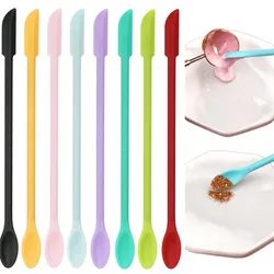 1 Stuk Tweekoppige Siliconen Zegel Was Schraper Schoonmaken Lepel Stempel Gereedschap Diy Epoxyhars Decoratie Poeder Multifunctionele Lepel ﻿