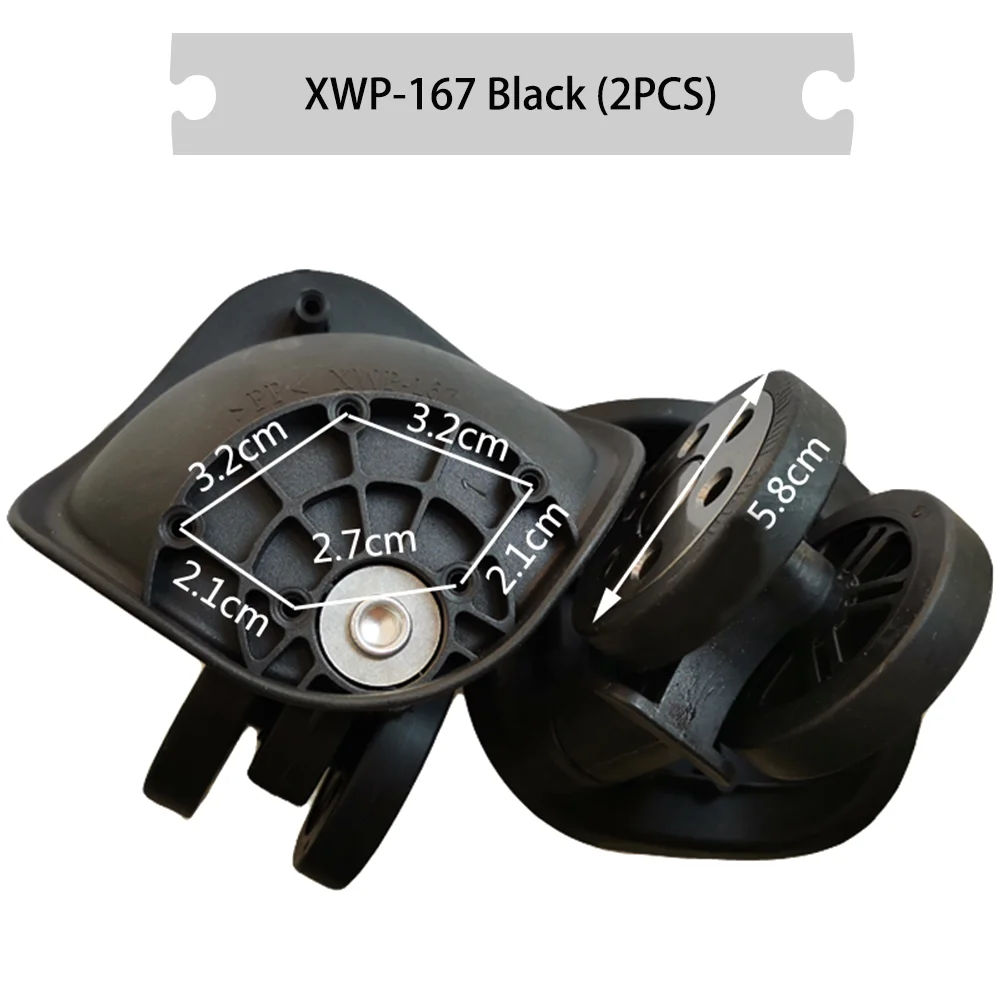 Suitable For XWP-167 Black wheel sliding replaceable luggage universal wear-resistant wheel good beacing performance