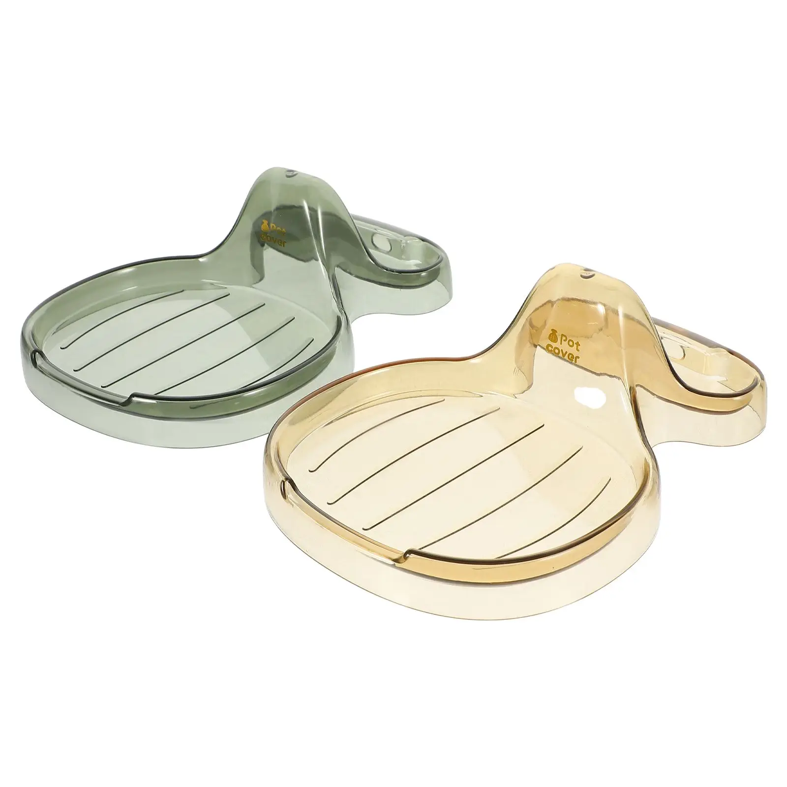 

2Pcs Pot Lid Holder Multifunctional Kitchen ganizer Translucent Green Tea Spoon Rest Ladle St Utensil Shelf Material Easy