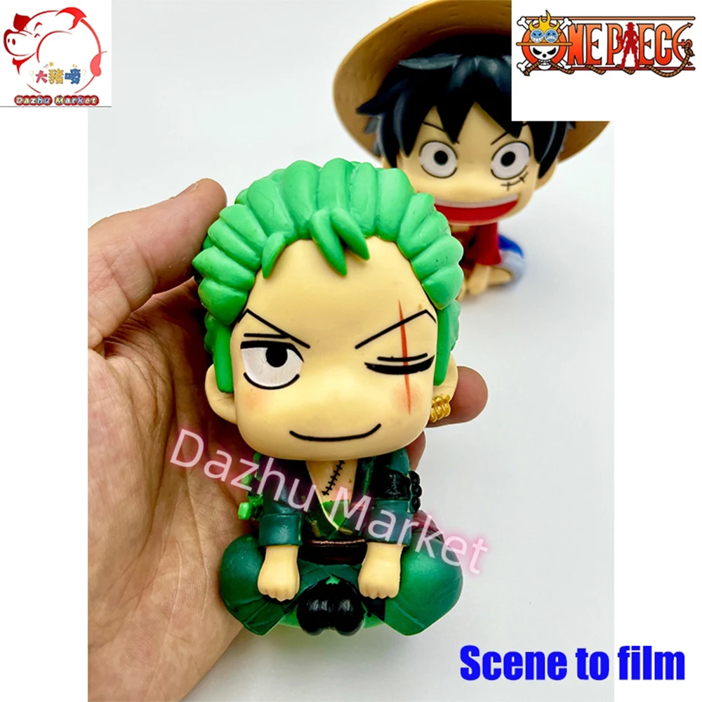 

One Piece Anime Figures - Cartoon Character Luffy & Zoro Sitting Dolls Desk Decorate Collectible Models Kids Toy Birthday Gifts