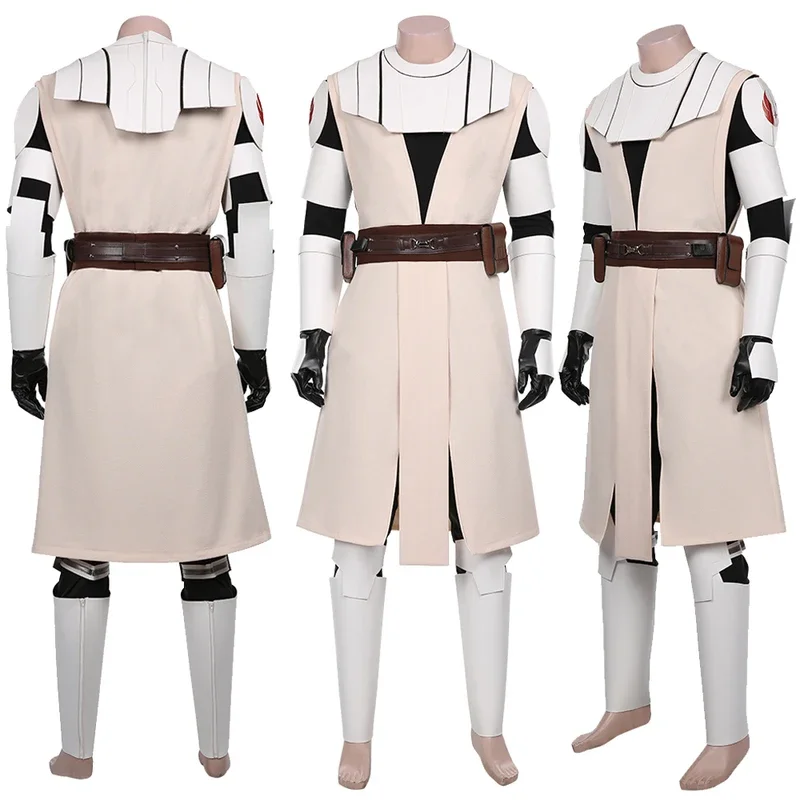 Obi Wan Cosplay Role Play Uniform Movie Space Battle Costume Adult Men Roleplay Outfits Male Fantasy Fancy Dress Party Clothes