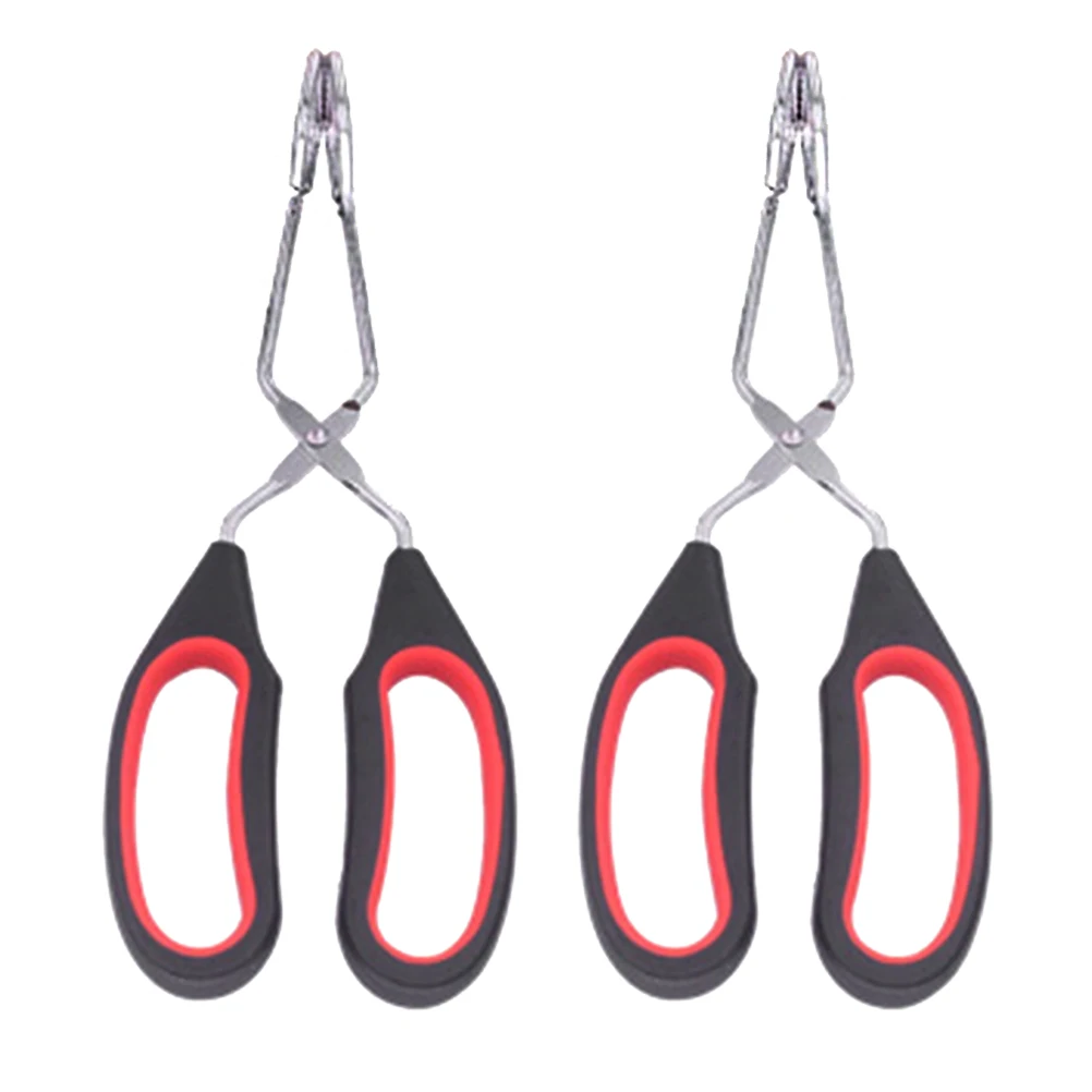 

2PCS Multifunctional Barbecue Clip BBQ Tong Fried Steak Pie Pizza Bread Charcoal Clamp Cooking Tool (Size S)