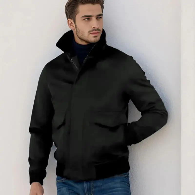 Spring and Autumn New Jacket Men\'s Jacket Solid Color Casual European and American Style Men\'s Clothing