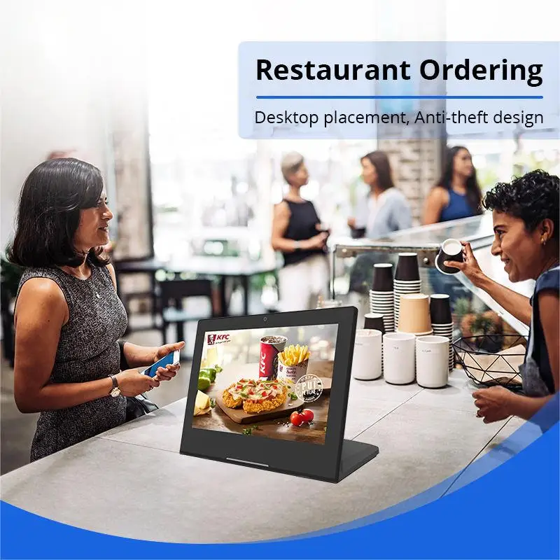 Imagem -04 - Android Desktop Pos Touch Screen Tablet Restaurante Menu Cliente Pedir pc com Alto-falante Duplo 101 l Forma