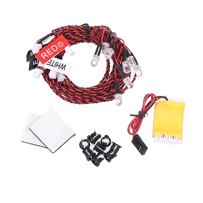 1Set Flash RC LED Light Kit 8 LED Lighting System For RC Helicopter Airplane