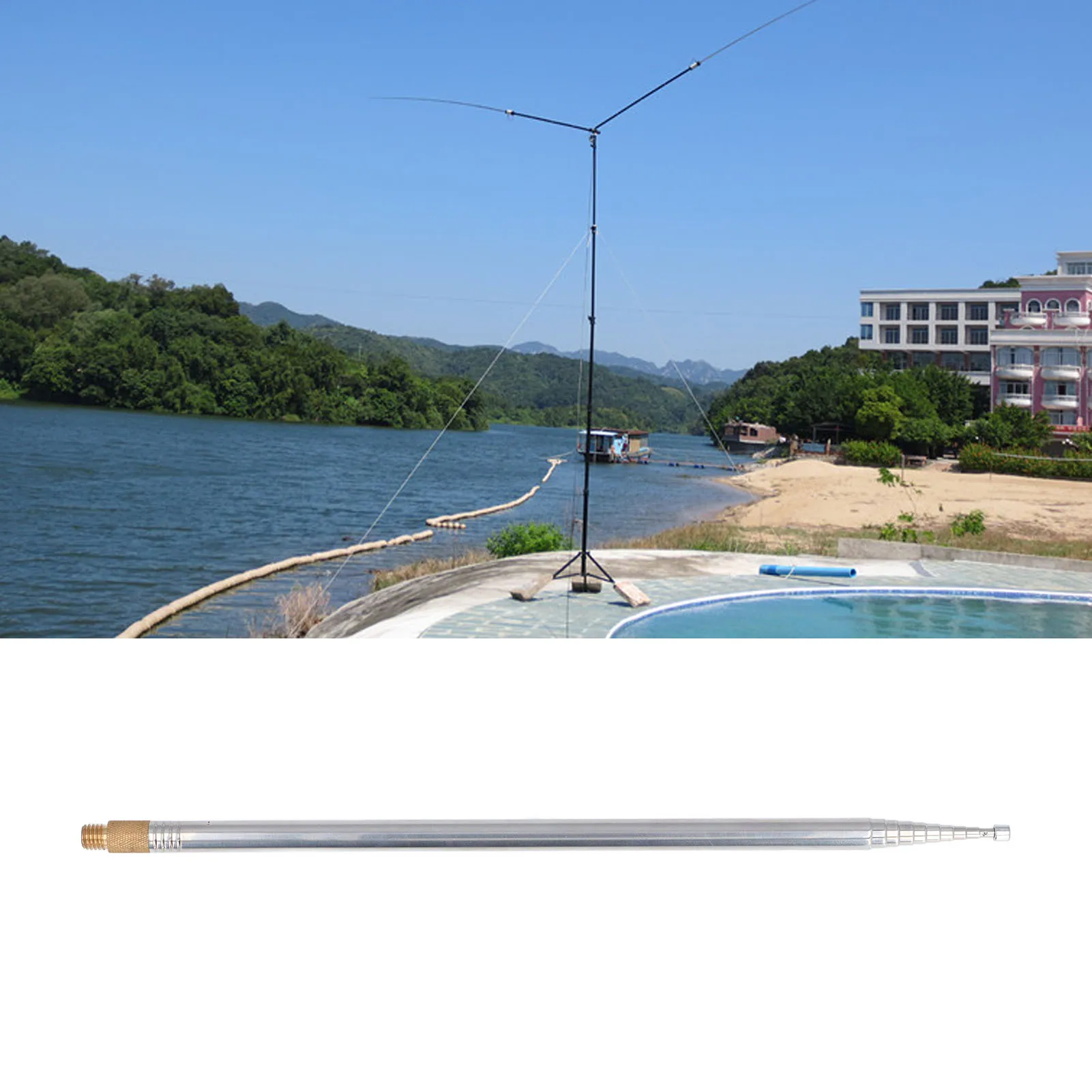 

Telescopic Antenna Flexible Scaling Shortwave Antenna Small Droop Bend 7MHz‑50MHz 201 Stainless Steel for Radio Communicating