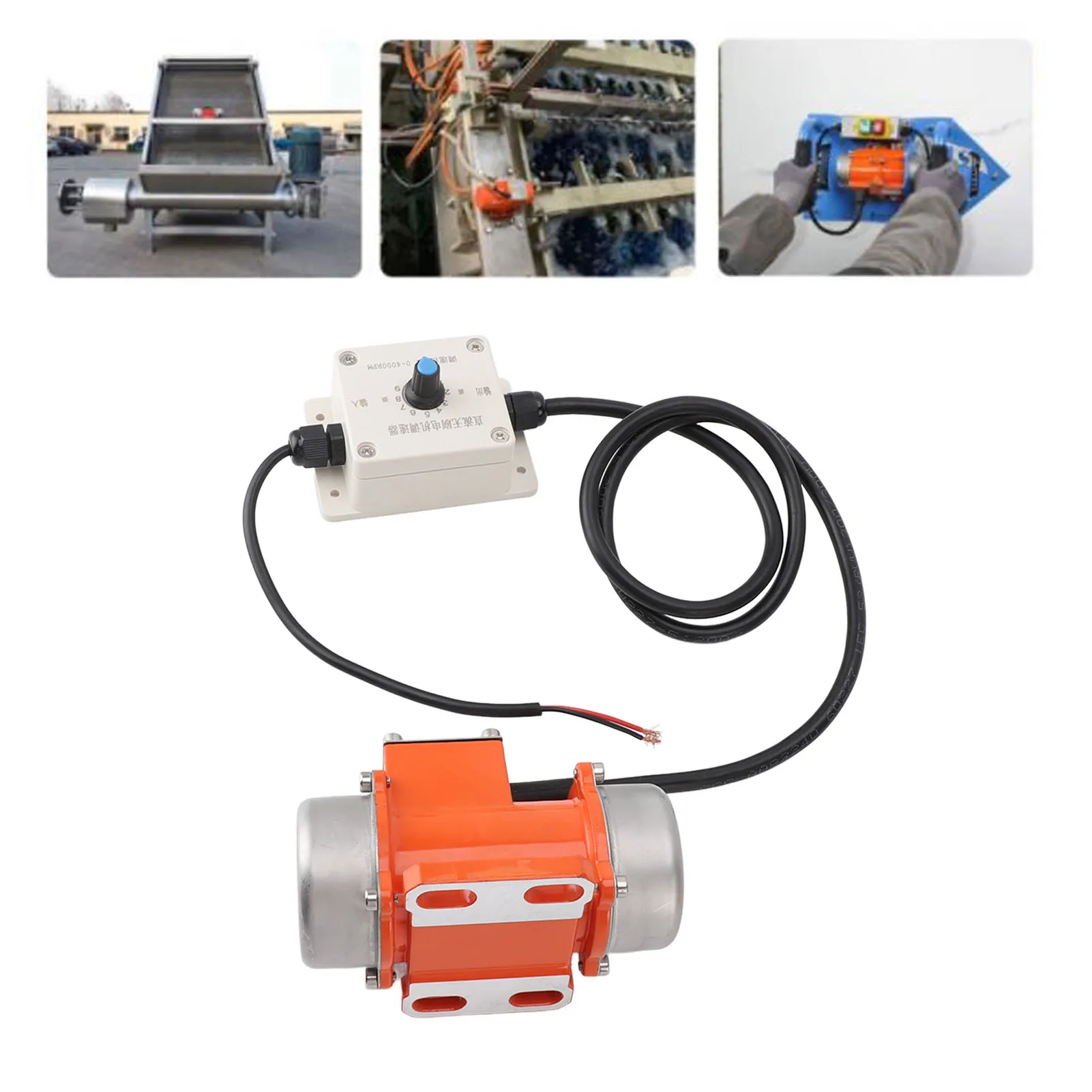 12V Vibration Motor Aluminum Alloy 4000RPM Adjustable Speed Brushless  Concrete Vibrator for Equipment
