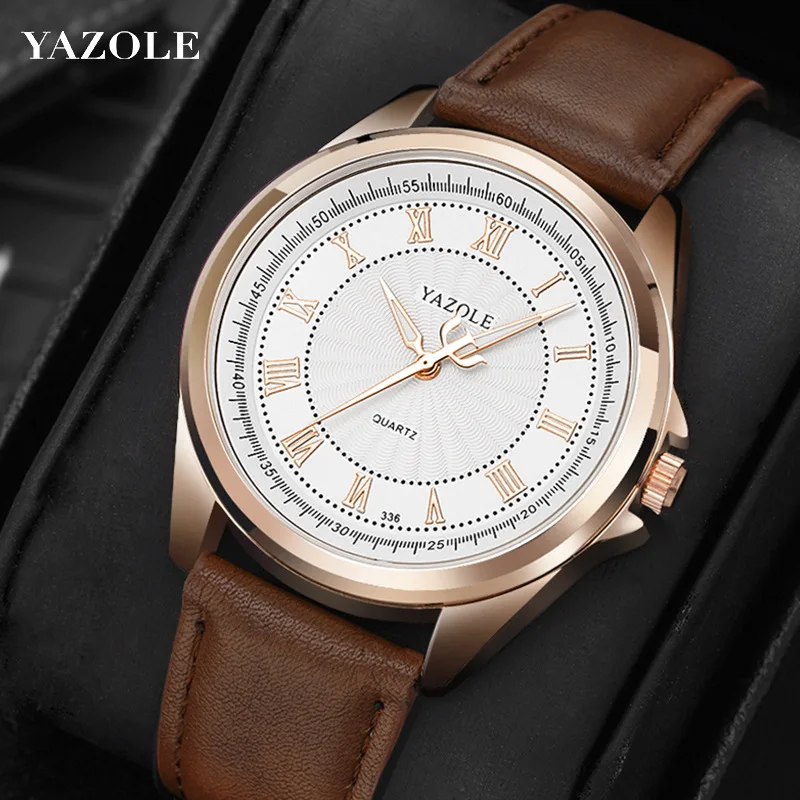 YAZOLE Watch Men Top Brand Luxury Men\'s Quartz Wrist Watch Fashion Casual Leather Belt Men Watches Clock Relogio Masculino erkek