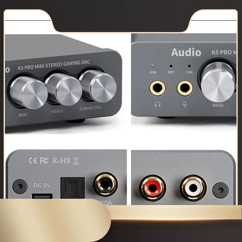 

K5pro USB ЦАП усилитель для игровых наушников цифро-аналоговый аудиоконвертер с запасными частями Hi-Fi стереосистемы-N36R